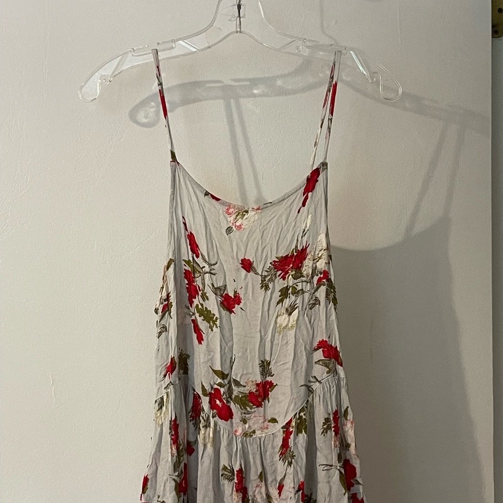 Free People Red and Green Spaghetti Strap Sundress